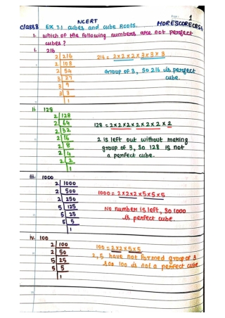 Class 8 chapter 7 cubes and cube roots solved problems