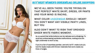 Buy Best Women's Innerwear Online Shopping