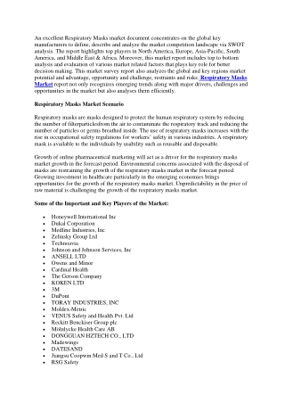 Respiratory Masks Market