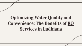 RO Services in Ludhiana