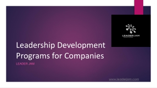 Leadership Development Programs for Companies