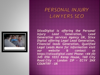 Personal Injury Lawyers SEO