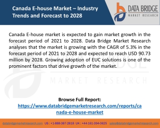 Canada E-house Market