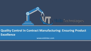 Quality control in Contract Manufacturing