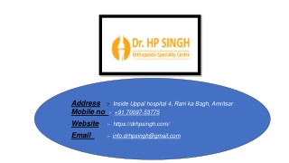 Best Orthopaedic Surgeon in Amritsar