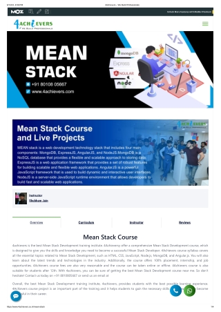 Mean Stack Course