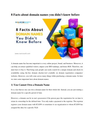 8 Facts about domain names you didn't know before