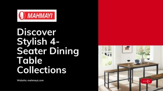 Discover Stylish 4-Seater Dining Table Collections