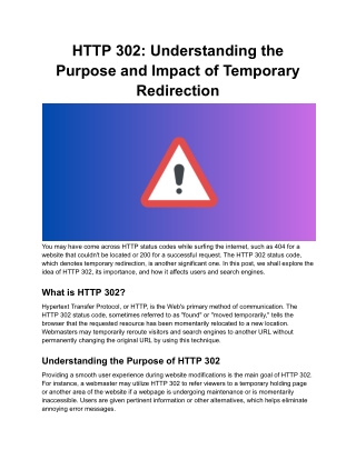 HTTP 302_ Understanding the Purpose and Impact of Temporary Redirection