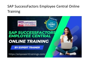 Best SAP SuccessFactors Employee Central Online training Institute