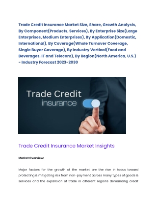 Trade credit insurance (1)