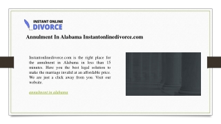 Annulment In Alabama Instantonlinedivorce.com