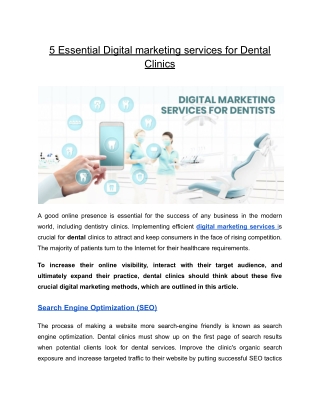 5 Essential Digital marketing services for Dental Clinics (1)