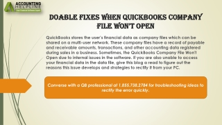 Here Are Easy Methods To Fix QuickBooks Company File Won't Open Issue