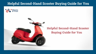 Helpful Second-Hand Scooter Buying Guide for You