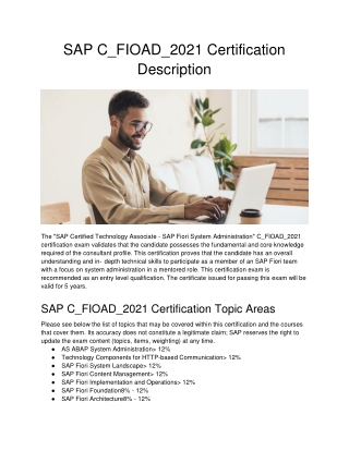 SAP C_FIOAD_2021 Certification Description