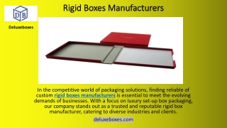 Rigid Boxes Manufacturers