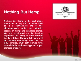 Best Topical CBD Oil - Nothingbuthemp