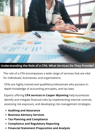 Understanding the Role of a CPA: What Services Do They Provide?