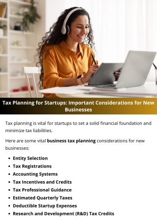 Tax Planning for Startups: Important Considerations for New Businesses