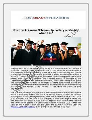 arkansas scholarship lottery