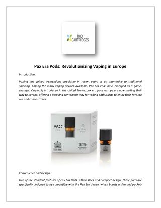 Buy Pax Era Pods Online Europe | Weed Market Europe | Buy Carts online