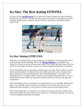 Ice Star: The Best skating ESTONIA