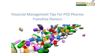 Financial Management Tips For PCD Pharma Franchise Owners