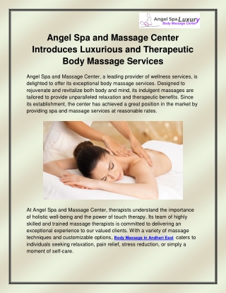 Body Massage in Andheri East