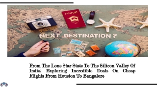 Flights from Houston to Bangalore