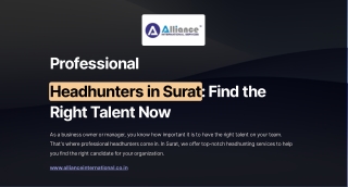 Professional Headhunters in Surat Find the Right Talent Now