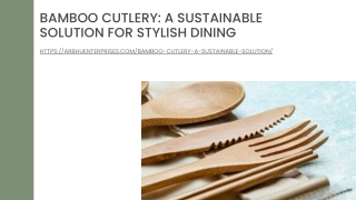 Bamboo Cutlery A Sustainable Solution for Stylish Dining