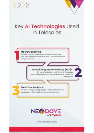 Key Al Technologies Uesd In Telesales