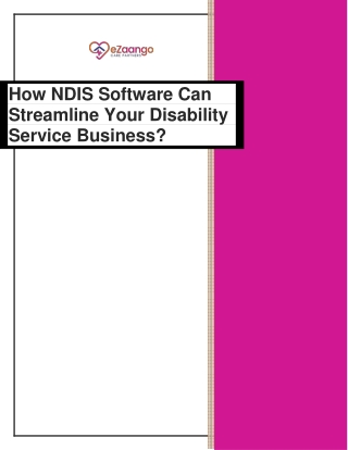 How NDIS Software Can Streamline Your Disability Service Business?