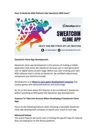 Sweatcoin Clone App