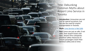 Busting Myths about Airport Limo Service in Toronto