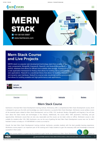Best mern stack developer course