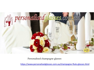 Personalised champagne glasses