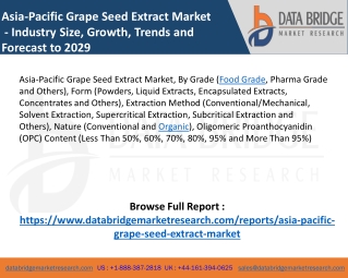 Asia-Pacific Grape Seed Extract Market