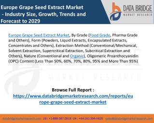 Europe Grape Seed Extract Market