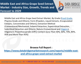 Middle East and Africa Grape Seed Extract Market