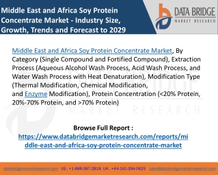 Middle East and Africa Soy Protein Concentrate Market