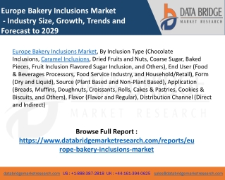 Europe Bakery Inclusions Market