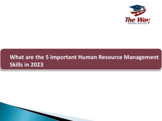 What are the 5 Important Human Resource Management  Skills in 2023