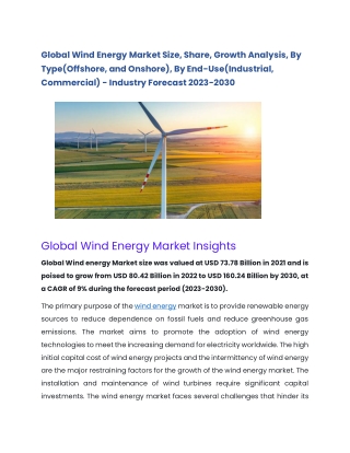 Global Wind Energy