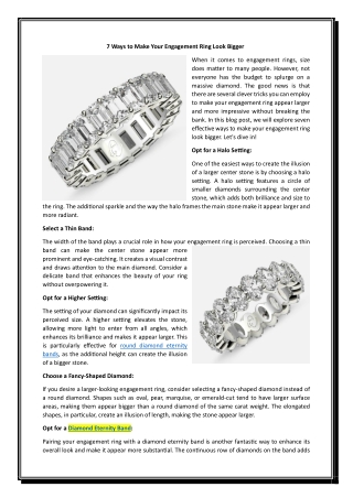 7 Ways to Make Your Engagement Ring Look Bigger June