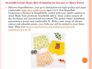 SuperBottoms Baby Boy Underwear Online at Best Price