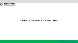 5 Benefits of Purchasing Men’s Socks Online!