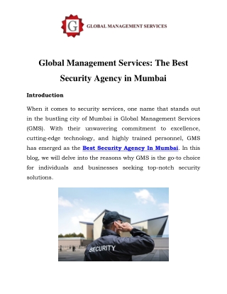 Best Security Agency In Mumbai Call-9833181606