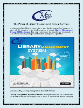 The Power of Library Management System Software